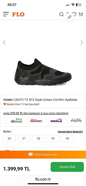 Kinetix canto tx 5fx 36 numara