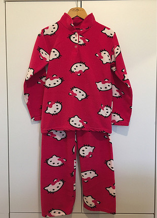 Hello Kitty Pembe Polar Pijama Takımı