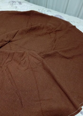 Kahverengi Keten Yuvarlak Masa örtüsü - Görsel 3