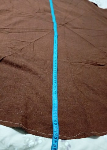 Kahverengi Keten Yuvarlak Masa örtüsü - Görsel 4