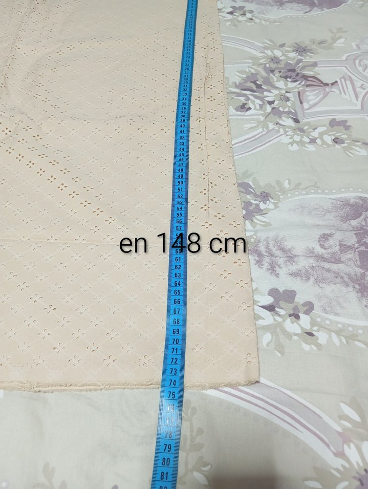 Bej Delikli Masa Örtüluk Kumas ( 148x125 ) cm - Görsel 3