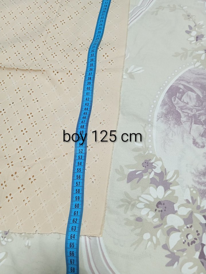 Bej Delikli Masa Örtüluk Kumas ( 148x125 ) cm - Görsel 4