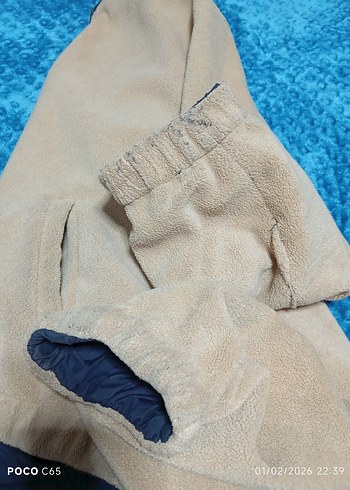 polarlı 2 yüzlü erkek mont kaban - Görsel 8