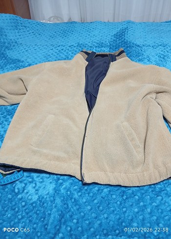 polarlı 2 yüzlü erkek mont kaban - Görsel 4