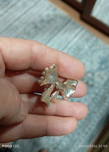 incili fiyonk saç, çanta vb. süsleme tokası - Görsel 4