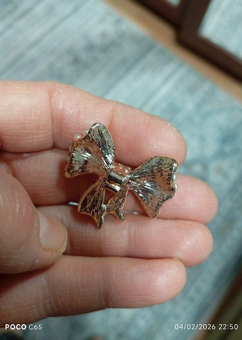 incili fiyonk saç, çanta vb. süsleme tokası - Görsel 3