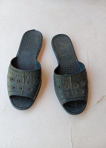 36 Beden mavi Renk nostaljik vintage bahçe balkon terliği