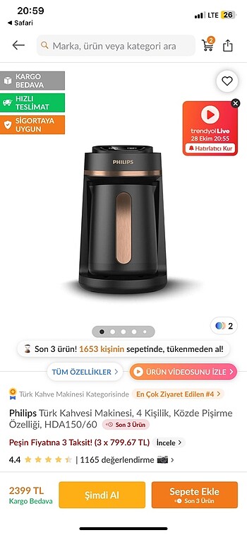Phılıps kahve makinesi