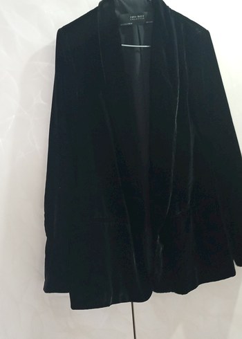 Zara Siyah Kadife Blazer Ceket