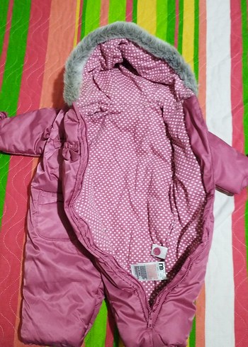 Kürklü Kapüşonlu Mor Bebek Tulumu - Görsel 5