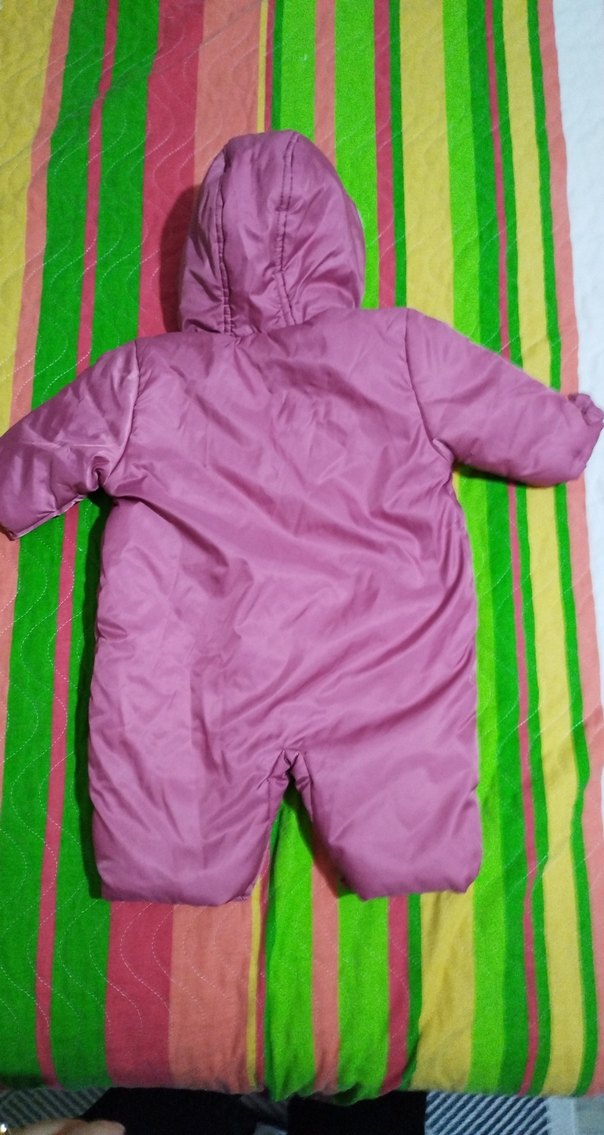 Kürklü Kapüşonlu Mor Bebek Tulumu - Görsel 3