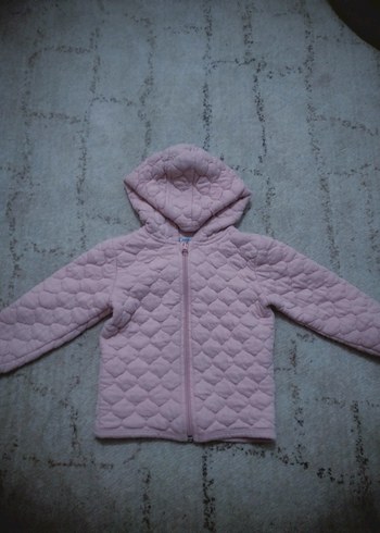 Kız Çocuk Pembe Kapüşonlu Triko Yelek - Görsel 6