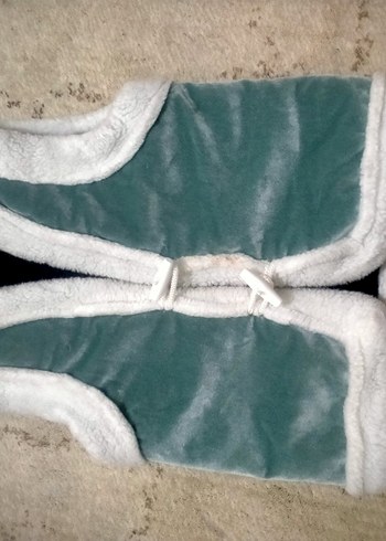 Kız Çocuk Pembe Kapüşonlu Triko Yelek - Görsel 8