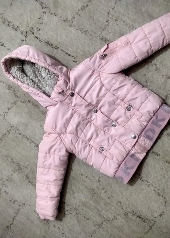 Kız Çocuk Pembe Kapüşonlu Triko Yelek - Görsel 10