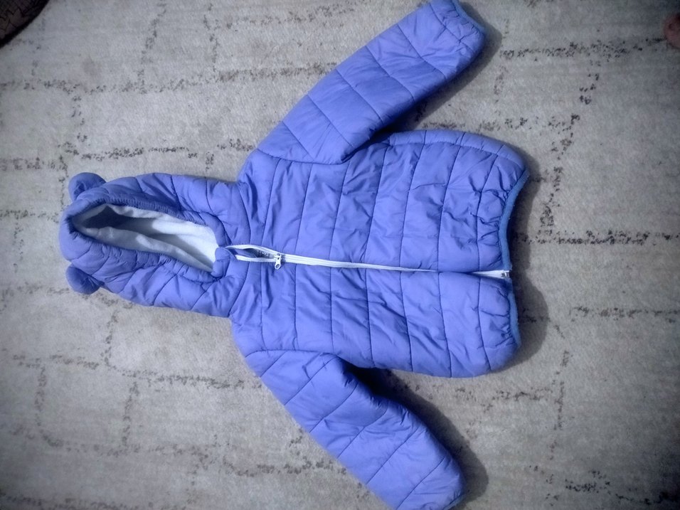 Kız Çocuk Pembe Kapüşonlu Triko Yelek - Görsel 3