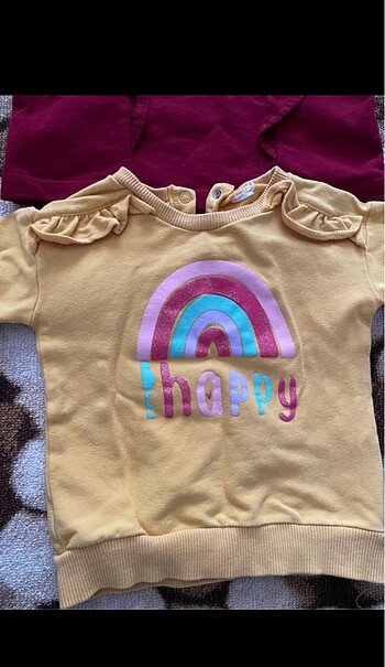 12-18 Ay Beden bordo Renk 3 adet sweet kız bebek 12-18 ay