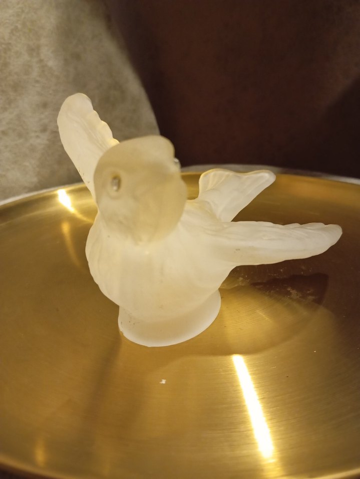 Vintage cam kuş biblosu - Görsel 3