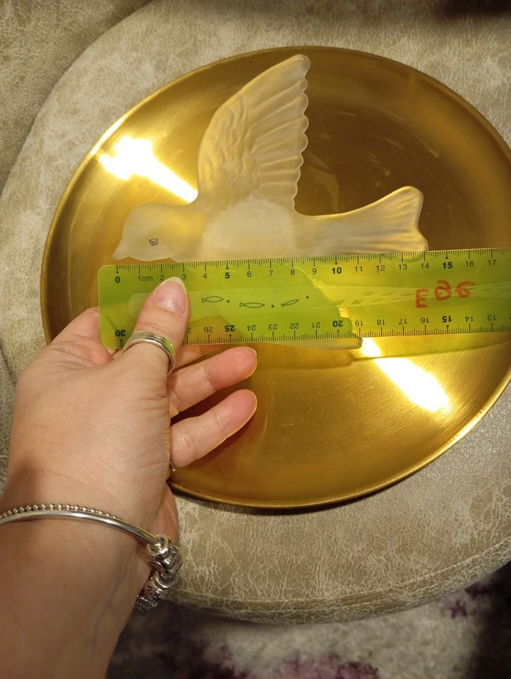 Vintage cam kuş biblosu - Görsel 2