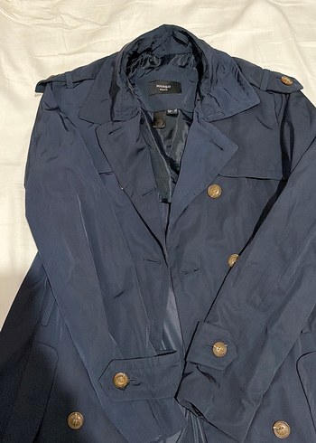 Mango Lacivert Sehir Sikligi Trenckot