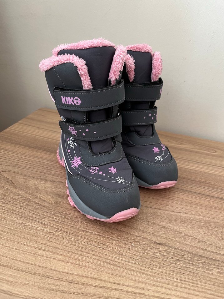 Kız Çocuk Gri-Pembe Kaydırmaz Bot - Görsel 5