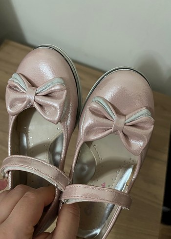 Kız Çocuk Pembe Fiyonklu Babet Ayakkabı - Görsel 7