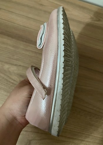 Kız Çocuk Pembe Fiyonklu Babet Ayakkabı - Görsel 5
