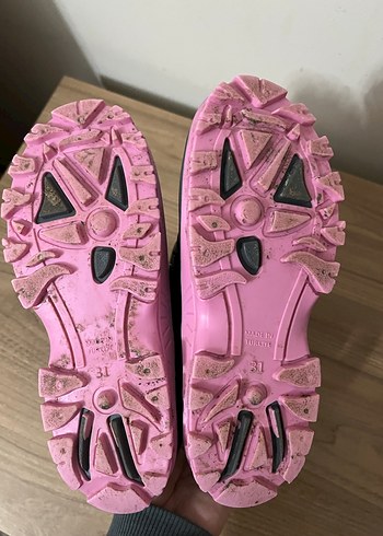 Kız Çocuk Gri Baskılı Lastik Bot - Görsel 7