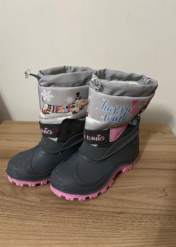 Kız Çocuk Gri Baskılı Lastik Bot - Görsel 8