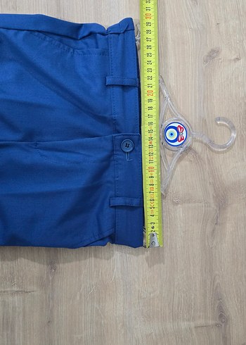 Düğmeli Saks Mavi Çocuk Yelek Takım - Görsel 4