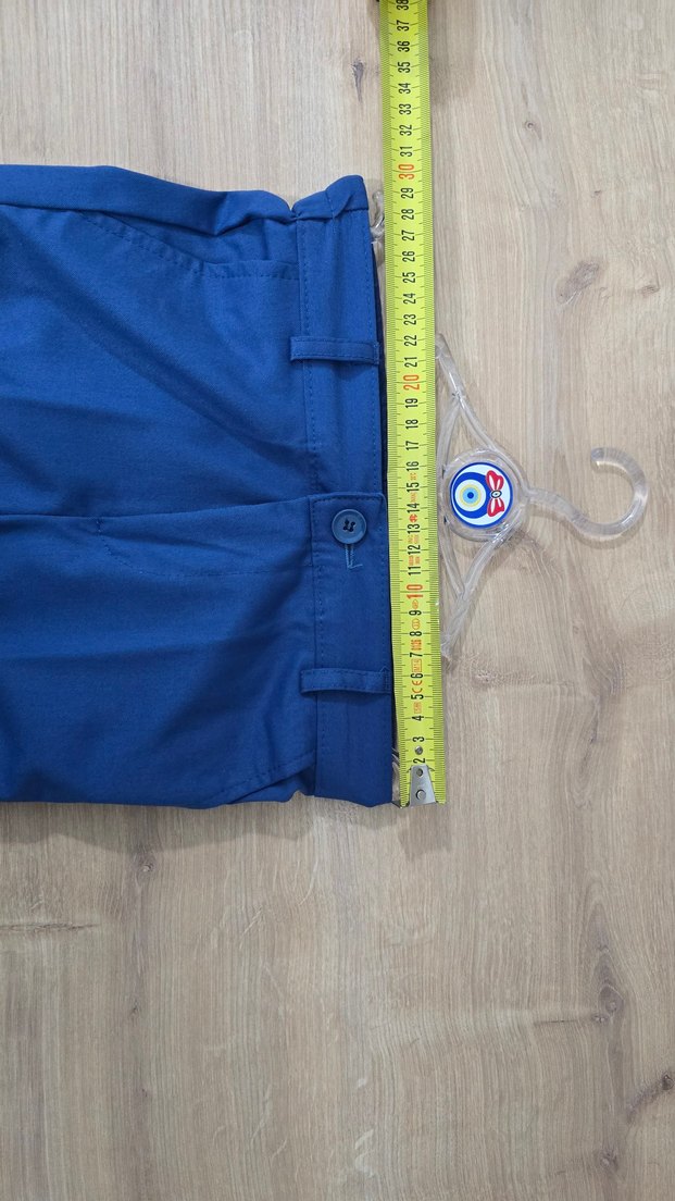 Düğmeli Saks Mavi Çocuk Yelek Takım - Görsel 4