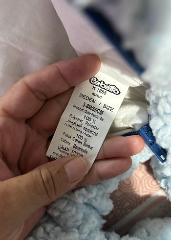 Mavi Bebek Tulum, Kürklü, Sıcak Kumaş - Görsel 4