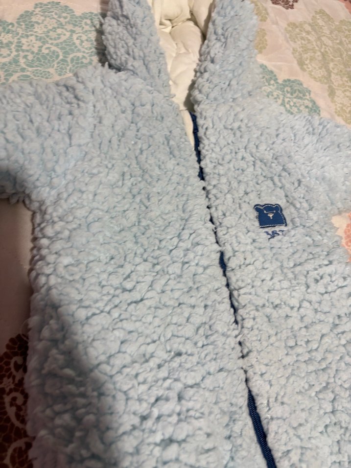 Mavi Bebek Tulum, Kürklü, Sıcak Kumaş - Görsel 2