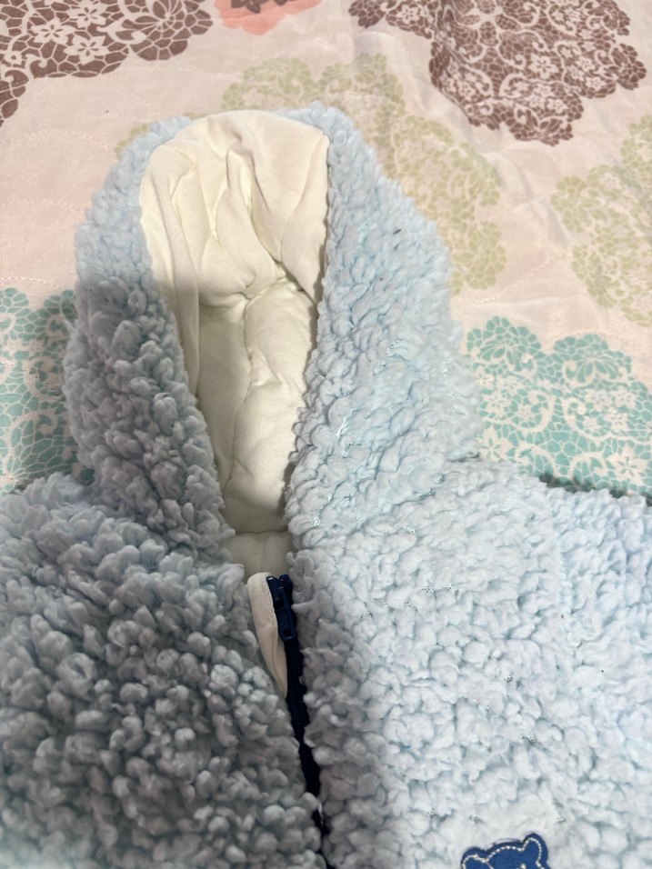 Mavi Bebek Tulum, Kürklü, Sıcak Kumaş - Görsel 3