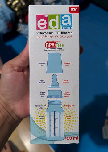 Mavi BPA İçermeyen Bebek Biberonu 150 ml - Görsel 3