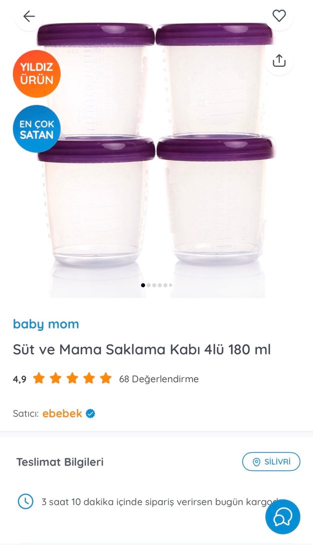 Baby plus süt mama saklama kabı - Görsel 4