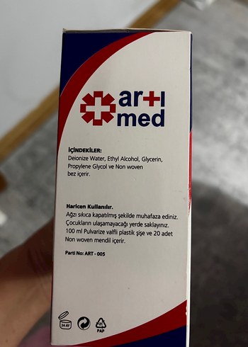 Diğer Armed Likit Cilt Temizleyici 100 ml, 20 Adet Hijyenik Mendil