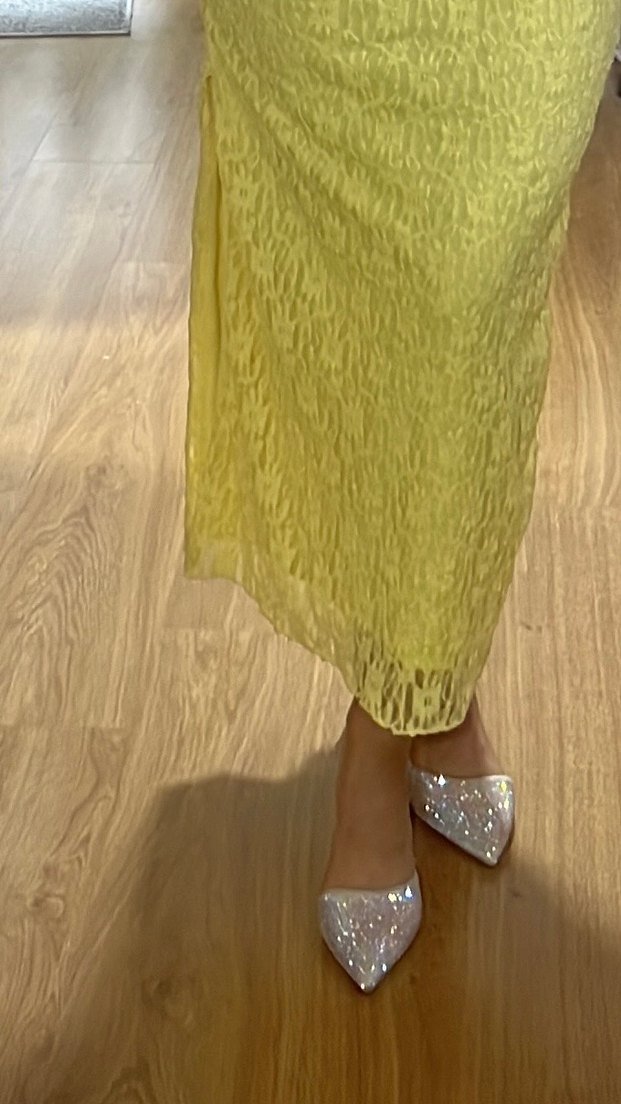 Beyaz Taş Detaylı Topuklu Ayakkabı - Görsel 3