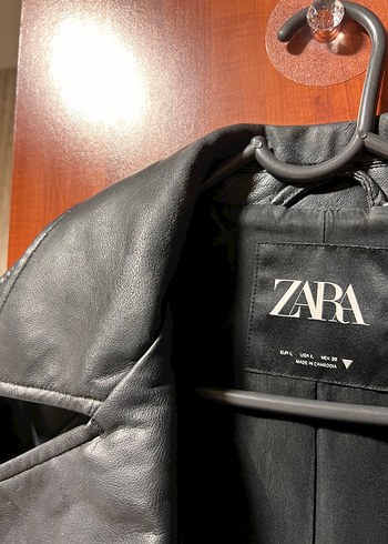 Zara Siyah Deri Ceket - Görsel 8