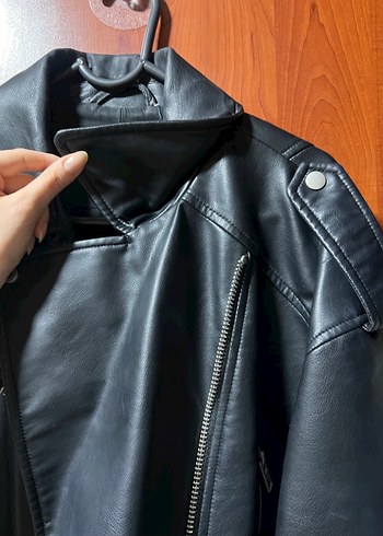 Zara Siyah Deri Ceket - Görsel 6