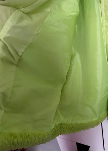 Yeşil Peluş Kadın Midi Ceket - Görsel 7