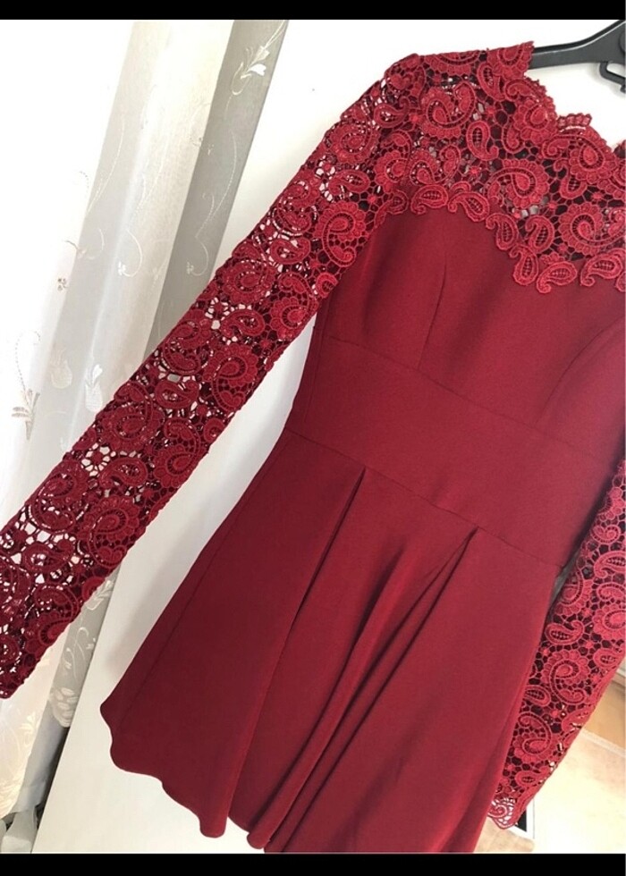 Bordo Abiye - Görsel 2