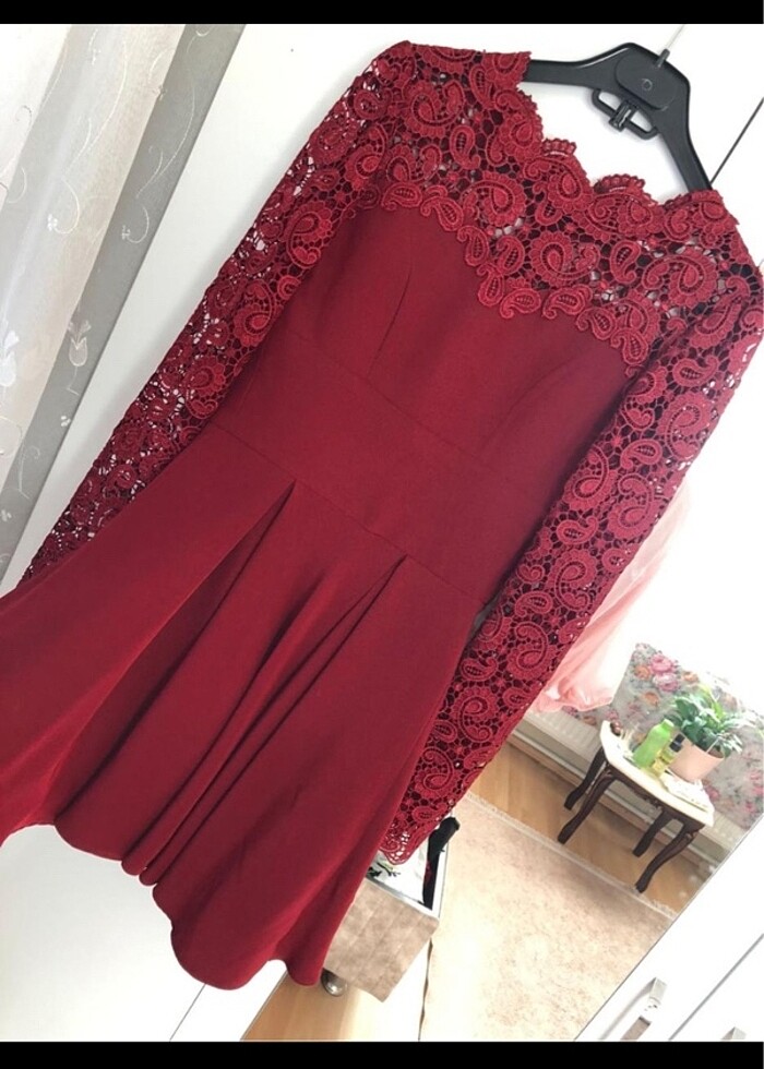 Bordo Abiye - Görsel 3