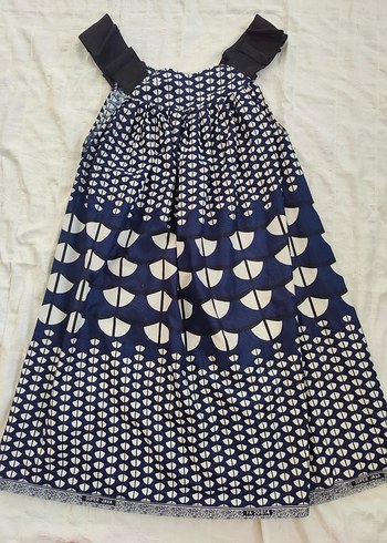 Desenli Lacivert Bohem Hamile Elbisesi - Görsel 2