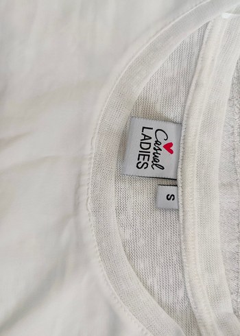 H&M Baskılı Beyaz Kız Çocuk Uzun Kollu Tişört