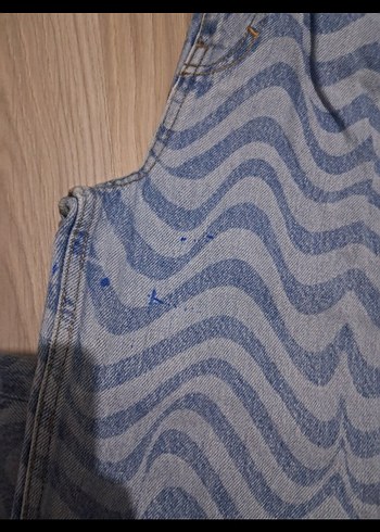 Pull and bear Mavi Zebra Desenli Jean - Görsel 8