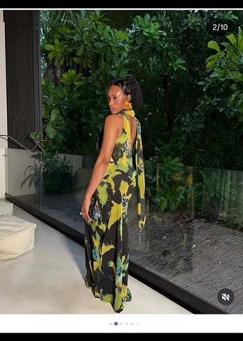 Zara viral desenli şık elbise - Görsel 2