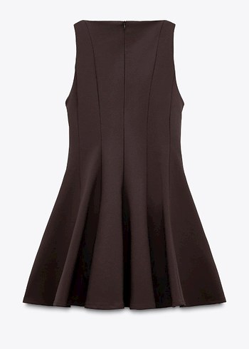 Zara Kahverengi Elbise - Görsel 2