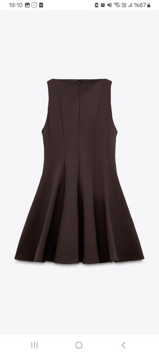 Zara Kahverengi Elbise - Görsel 2