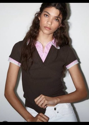 Zara bebe yaka tatlı bluz - Görsel 3