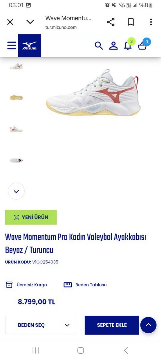 mizuno wave momentum pro voleybol ayakkabısı - Görsel 2